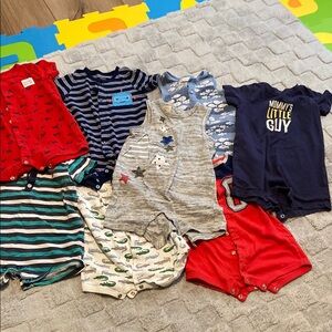 Set of Eight Baby Rompers
